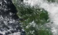En décembre 2019, une crue exceptionnelle du fleuve Congo a vu passer 70.000 mètres cubes d'eau par seconde à Kinshasa. Ce déluge aurait déclenché l’avalanche sous-marine dans le canyon en aval. © Nasa WorldView
